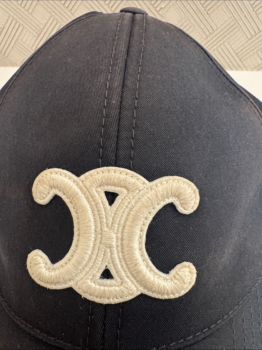 CELINE Baseball Cap logo color Black Size Medium 100% cotton - Picture 7 of 13